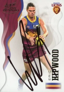 Signed 2021 BRISBANE LIONS AFL Card ERIC HIPWOOD - Picture 1 of 3