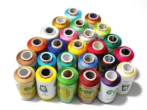 Thread Spools Multicolor Shiny For Embroidery-Crafts , Jewelry Tassel Making - Picture 1 of 2