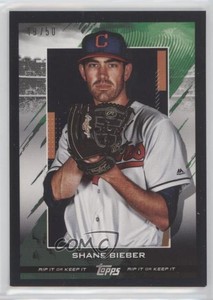 2020 Topps Rip Black Ripped /50 Shane Bieber #82