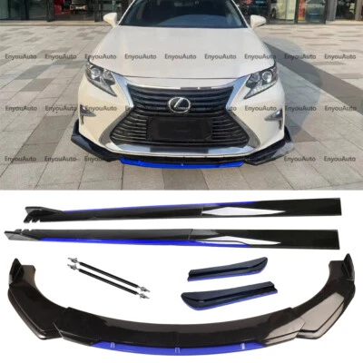 For Lexus LS460 LS500 Front Bumper Lip 86" Side Skirt Rear Bumper Lip Black Blue Foto 1 de 4