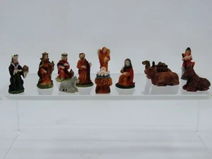 Miniature Nativity Figurines – 12 Piece Hand-Painted Set – 1" to 1.5" Tall - Picture 1 of 7