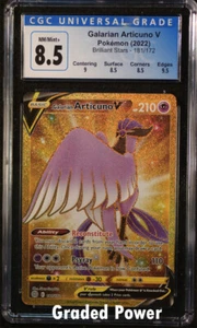 Brilliant Stars Galarian Articuno V CGC 8.5 HOLO (0072) 181/172 Pokemon - Imagen 1 de 2