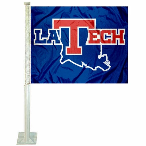 Louisiana Tech Bulldogs Car Auto Window Flag Cover