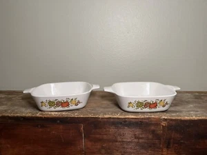 VINTAGE Corning Ware Spice of Life Casserole Dish 1 3/4 cup P-41-B, lot of 2 - Picture 1 of 9