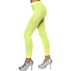 Smiffys Opaque Footless Tights, Neon Green