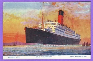 SHIPPING CUNARD LINE RMS FRANCONIA POSTCARD - Picture 1 of 1