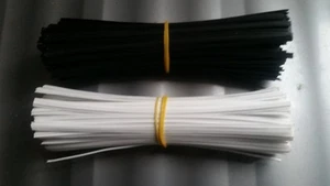 Black White Plastic Twist Ties Wire 4.0" inches Freezer Sweet Cellophane Garden - Picture 1 of 1