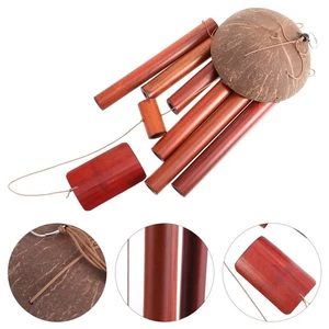 1pc Bamboo Tubes Wind Chime Chic Coconut Shell Wind Bells Hanging Decor - Picture 1 of 12