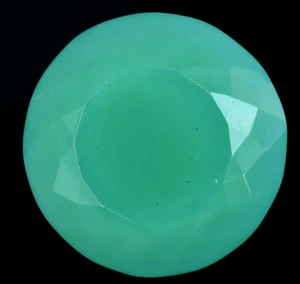 Natural Oceanside Green Opal 39.05 Ct Round Shape Unheated Certified Gemstone - Picture 1 of 7