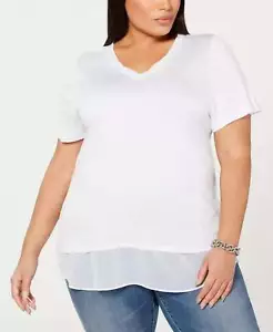 I.n.c. Plus Size Short-Sleeve V-Neck Tunic, Size 2X - Picture 1 of 2