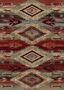 5'3" x 7'3" Southwestern Rustic Lodge Cabin Tribal Area Rug - Picture 1 of 2