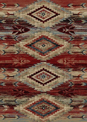 8x10 Southwestern Rustic Lodge Cabin Tribal Area Rug  - Image 1 of 2