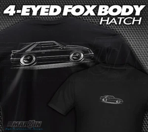 4 Eyed Fox Body Mustang T-Shirt Ford Hatchback GT LX 5.0 1986 1985 1984 1983 82 - Picture 1 of 24