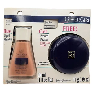 CoverGirl VTG Foundation Balanced Complexion & Pressed Powder Warm Beige - Picture 1 of 4