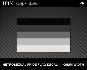 HETROSEXUAL PRIDE FLAG DECAL | STICKER | BAR | CAR | 100MM WIDTH - Bild 1 von 1