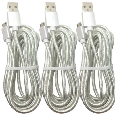 10Ft Micro USB Charger Fast Charge Cable Data Sync Cord For Samsung Android LG - Image 1 of 4