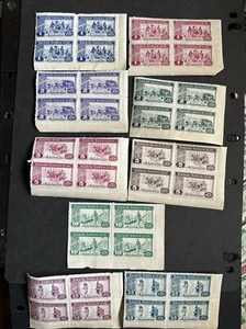54361 SPAIN Civil War STAMPS Corner Block Set Of 9 BACK OF BOOK MNHOG Very Fresh - Picture 1 of 2
