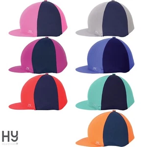 Hy Sport Active Hat Silk   2 Tone Hat Cover   Stiffened peak  One Size  Easy Fit - Picture 1 of 16