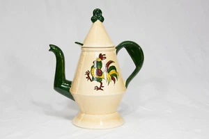 Vintage Metlox Poppytrail Rooster Coffee Pot Tea Pot With Lid - Picture 1 of 2