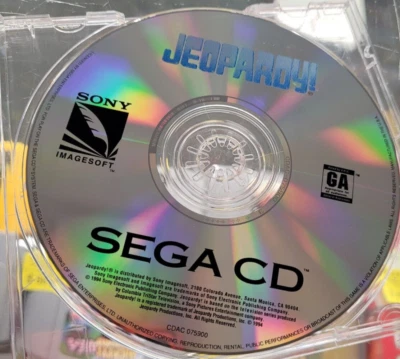 Jeopardy! (Sega CD, 1994) Disc Only, No Sega CD Case or Manual - Image 1 of 2