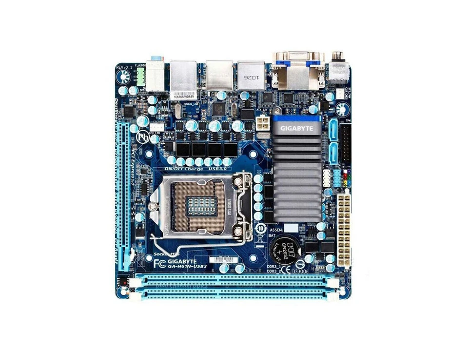 Per GIGABYTE H61N-USB3 scheda madre LGA1155 DDR3 16G VGA+DVI+HDMI M-ITX testata ok - Immagine 1 di 1