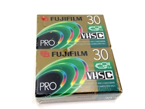 LOT OF 2 NEW SEALED FUJIFILM VHS-C VIDEO CASSETTE TAPES FOR CAMCORDER TC-30 NEW - Picture 1 of 3