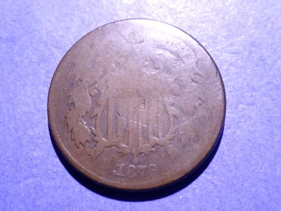 1870 Two Cent piece  AG - Image 1 of 2