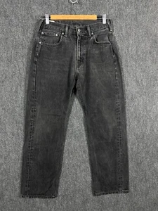 Levi's 505 Womens W32 L30 Regular Straight Jeans Black Denim Mid Rise Zip Fly - Picture 1 of 19