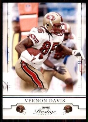 2008 Playoff Prestige Vernon Davis San Francisco 49ers #85 NFL Football Card - Image 1 of 2