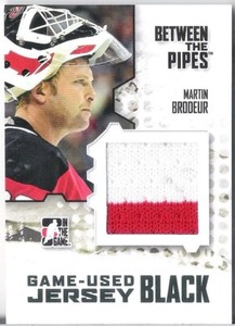 2009-10 In The Game Between The Pipes Jerseys Black Martin Brodeur #/130