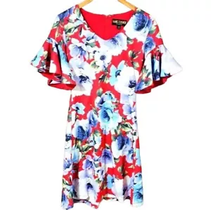 Marc Bouwer Unlimited Damenkleid Damen Größe Extra Small neu ohne Etikett großer Blumendruck - Bild 1 von 10