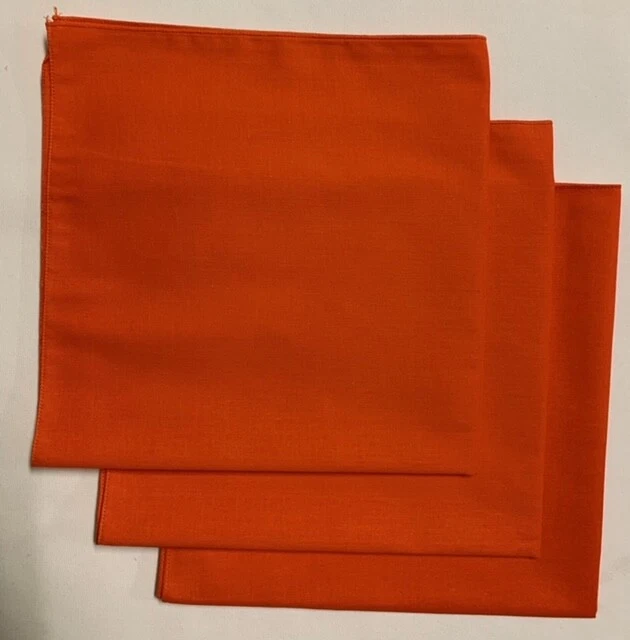 Bandanas de color liso hechas en EE. UU. (paquete de 3) 100 % algodón 22" x 22" Foto 1 de 1
