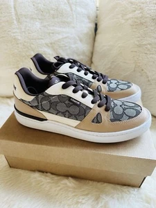 NIB Coach Clip Low Top Sneaker In Signature Jacquard Womens US Size 9.5B Euro 40 - Picture 1 of 10
