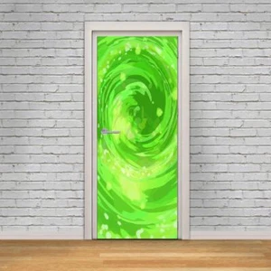 Rick & Morty Portal 3D ENVOLTURA DE PUERTA Calcomanía Adhesiva de Pared Decoración del Hogar Arte Mural D264 - Imagen 1 de 1