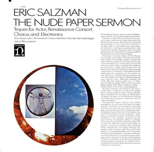 ERIC SALZMAN The Nude Paper Sermon NONESUCH RECORDS Sealed Vinyl LP - Imagen 1 de 2