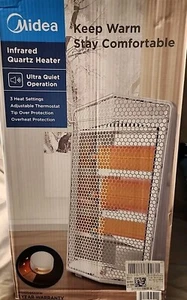 Midea Home white 1500W Electric Quartz Radiant Space Heater 3-Heat Settings - Picture 1 of 5