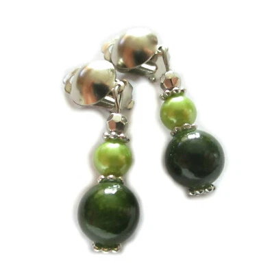 Ohrclips CLIPS grün silberf - Bild 1 von 4