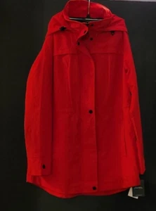 Gallery New York Womens S Water Repellent Packable Anorak Jacket Crimson Red - Picture 1 of 4