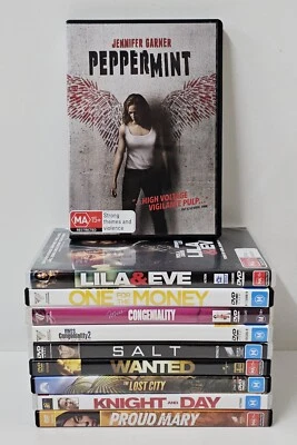 DVD x10 Peppermint Salt The Lost City Miss Congeniality Wanted Knight & Day - image 1 of 4