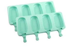 Popsicle Silicone Molds Set, 2 PCS Ice Cream Molds with 50 Wooden Sticks - Picture 1 of 1