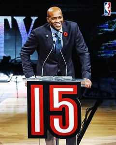 Camiseta Vince Carter Retiro Noche Banner Toronto Raptors 8x10 NBA Foto - Imagen 1 de 1