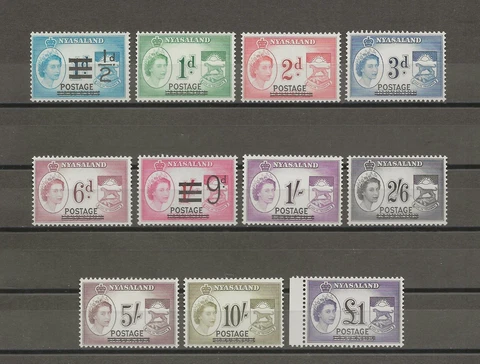 NYASALAND 1963 SG 188/98 MNH Cat £17 Cover