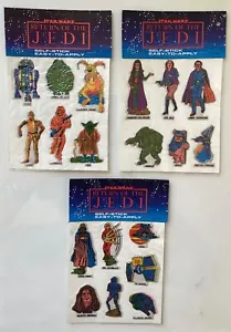 Star Wars Return Jedi Puffy Stickers Set 3 lot Vintage Sealed Original 1983 ROTJ - Picture 1 of 5