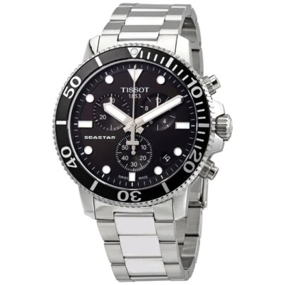 Reloj para hombre TISSOT Seastar 1000 cronógrafo cuarzo esfera negra T120.417.11.051.00 Foto 1 de 4