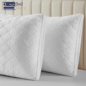 Almohada de hotel de 2 unidades 40x80 cm 3D y 7D microfibra suave de apoyo ecológico - Imagen 1 de 6