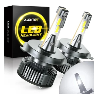 2X LED AUXITO Headlight H4 Kit High Beam Low Bulb White Super 6500K Error Free - Picture 1 of 11
