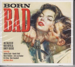 Born Bad 40 Tales of Bad Boys & Dirty Deeds 2 CD's 2017 New Sealed Johnny Cash - Imagen 1 de 2
