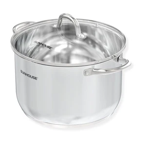 Stainless Steel Stock Pot - 11 Quart Heavy-Duty Induction Cooking Pot with Vi... - Picture 1 of 9