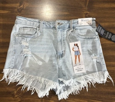 Celebrity Pink RE generation Festival Shorts Womens Size 9/29 High Rise Distress - Image 1 of 4