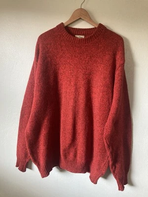 Vintage LL Bean Sweater Wool blend Knit Sweater 2XL Long Pullover USA Made EUC - Image 1 of 4
